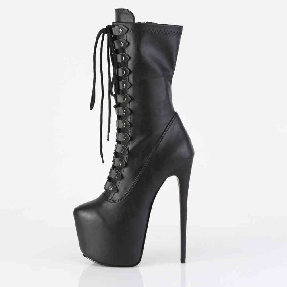 Pleaser - JUBILANT-1048 Plateau Laarzen - Zwart
